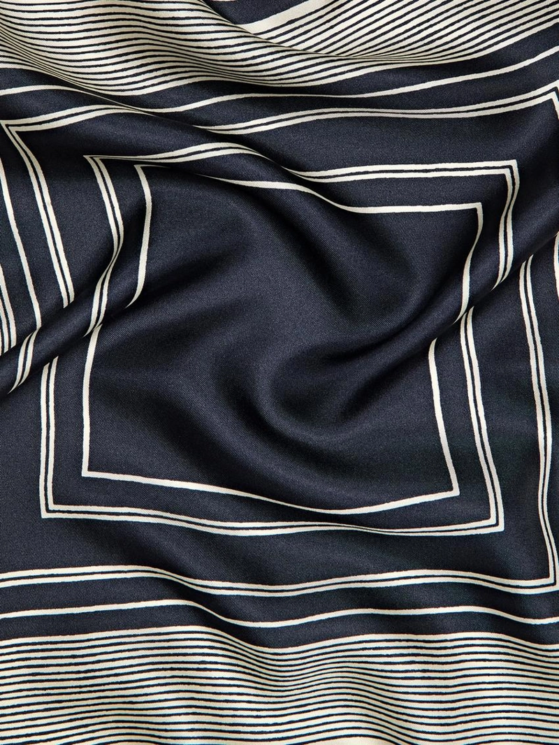 100% шелковый полосатый шарф