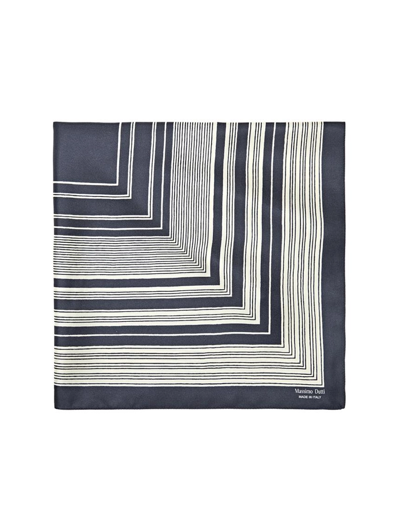 100% шелковый полосатый шарф