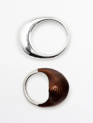 Набор текстурированных эмалированных колец- Заказать в России