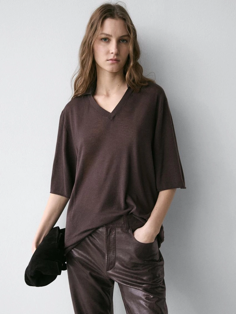 Свитер из шелково-шерстяной смеси в стиле оверсайз