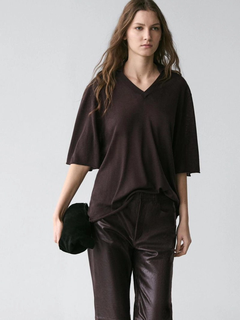 Свитер из шелково-шерстяной смеси в стиле оверсайз