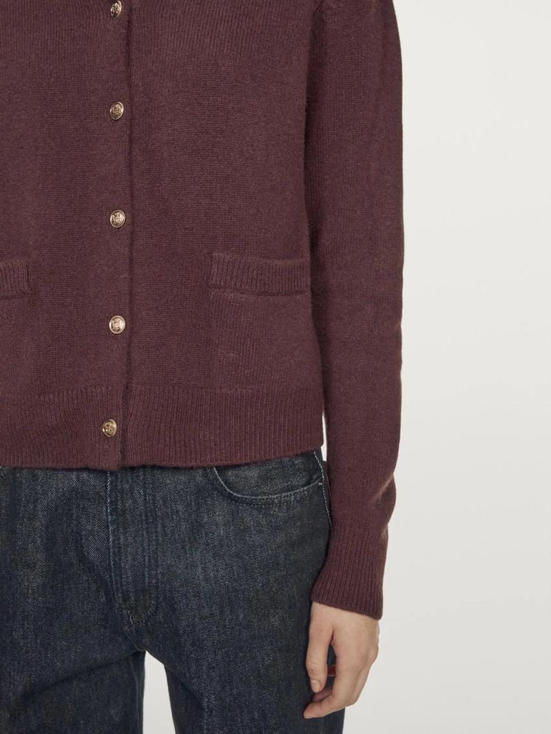 Кардиган из вязаного полотна с золотыми пуговицами