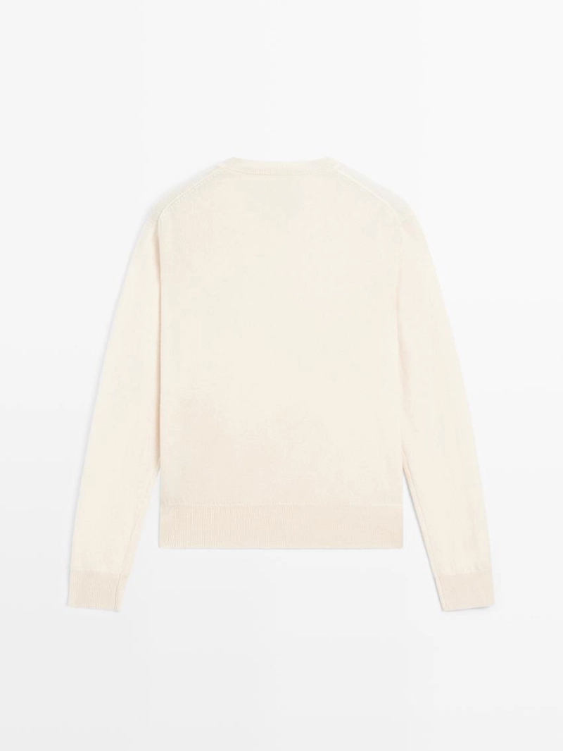 Свитер с v-образным вырезом из шерстяной смеси