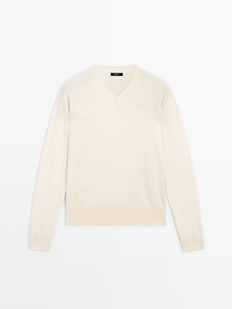 Свитер с v-образным вырезом из шерстяной смеси