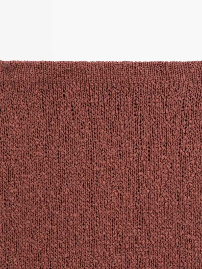 Юбка из хлопкового трикотажа в стиле миди