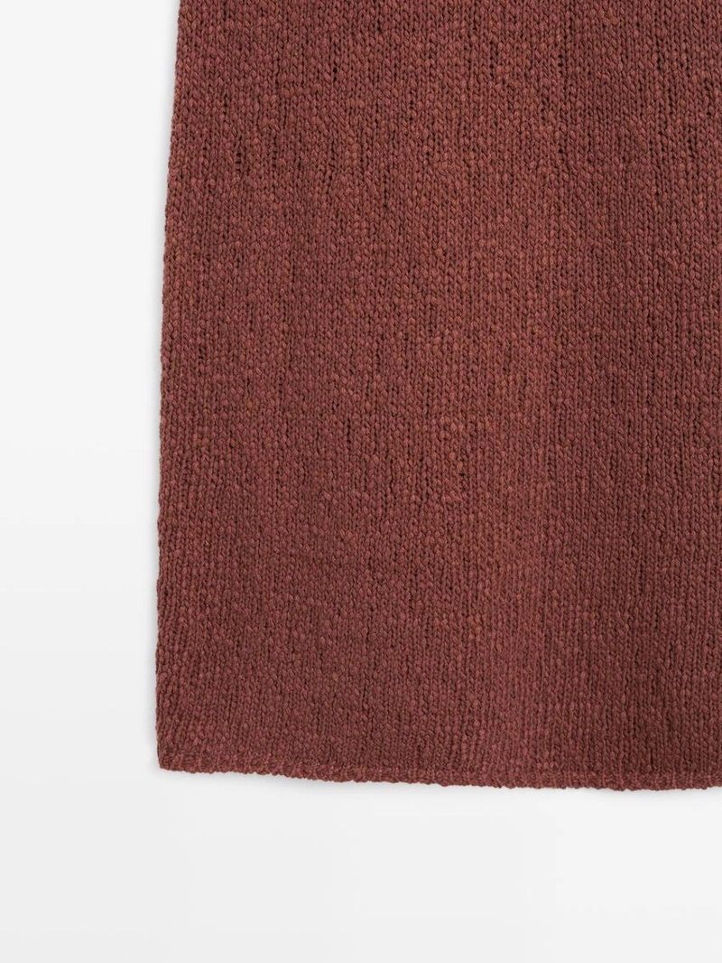 Юбка из хлопкового трикотажа в стиле миди