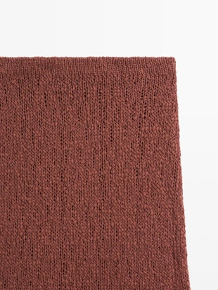 Юбка из хлопкового трикотажа в стиле миди- Заказать в России