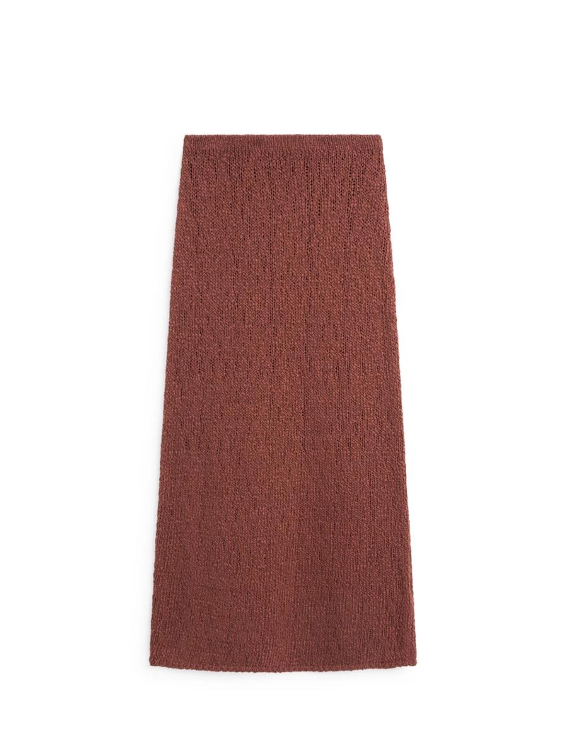 Юбка из хлопкового трикотажа в стиле миди