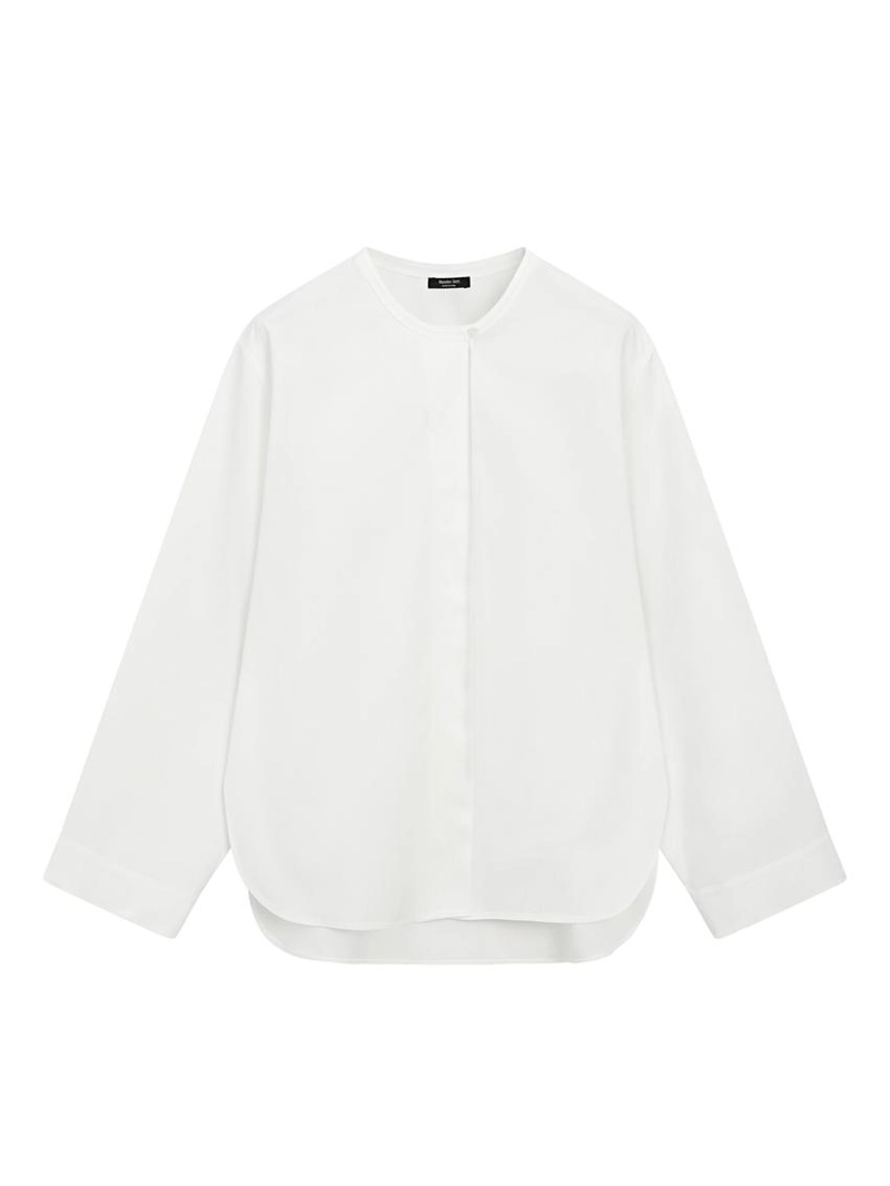 Рубашка из поплина с драпировкой