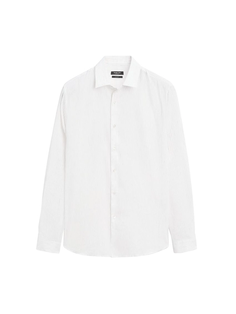 Рубашка в полоску из хлопкового смесового материала