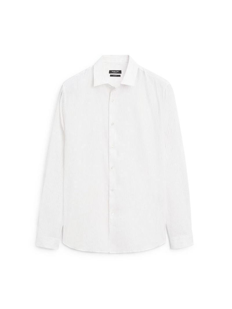 Рубашка в полоску из хлопкового смесового материала