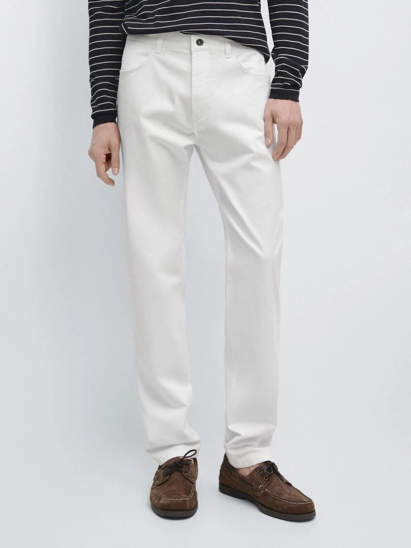 Брюки с эффектом денима и зауженным кроем