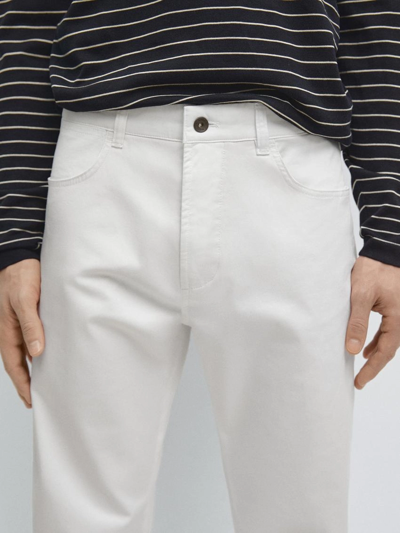 Брюки с эффектом денима и зауженным кроем