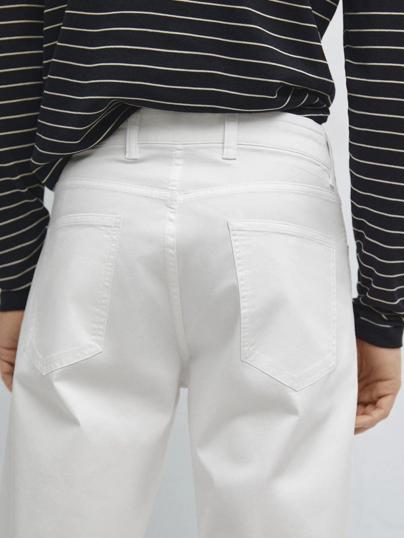 Брюки с эффектом денима и зауженным кроем