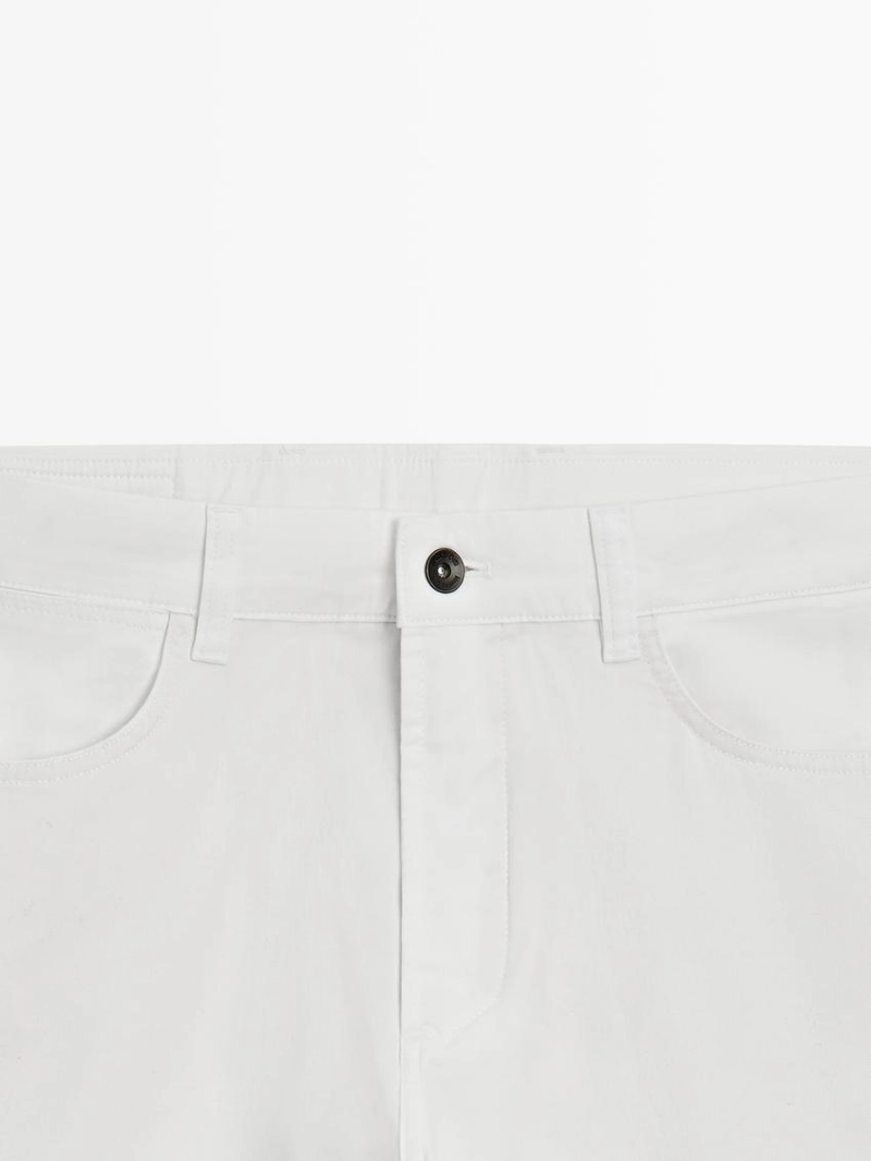 Брюки с эффектом денима и зауженным кроем