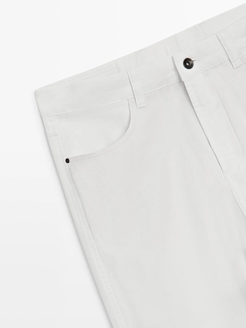 Брюки с эффектом денима и зауженным кроем