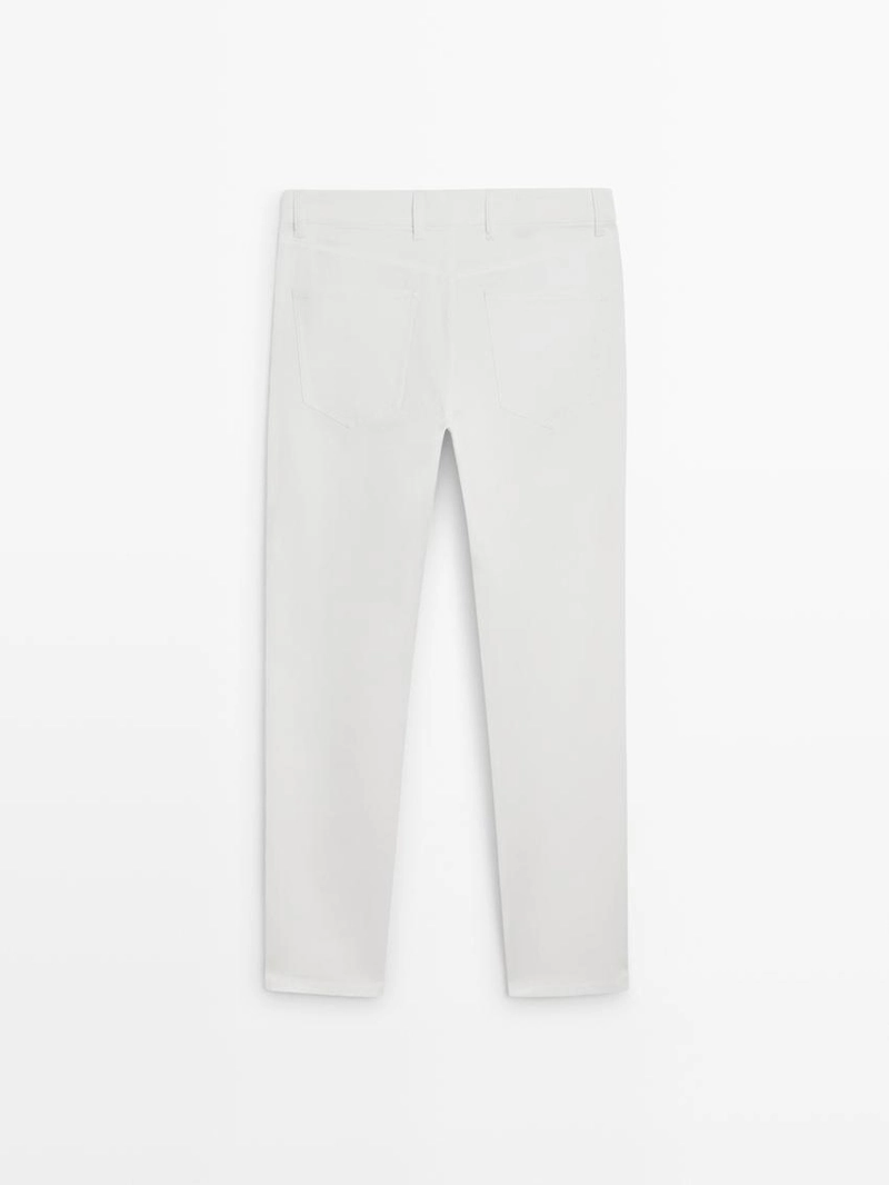 Брюки с эффектом денима и зауженным кроем