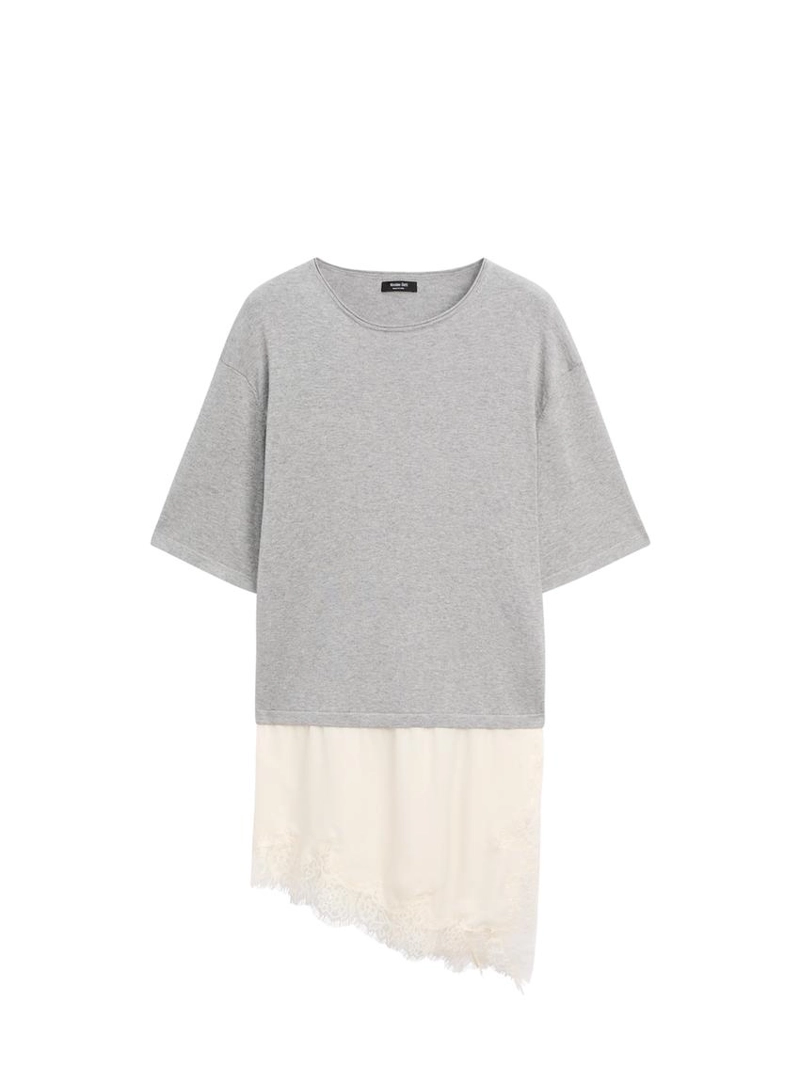 Свитер с кружевными деталями