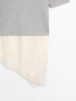 Свитер с кружевными деталями- Заказать в России