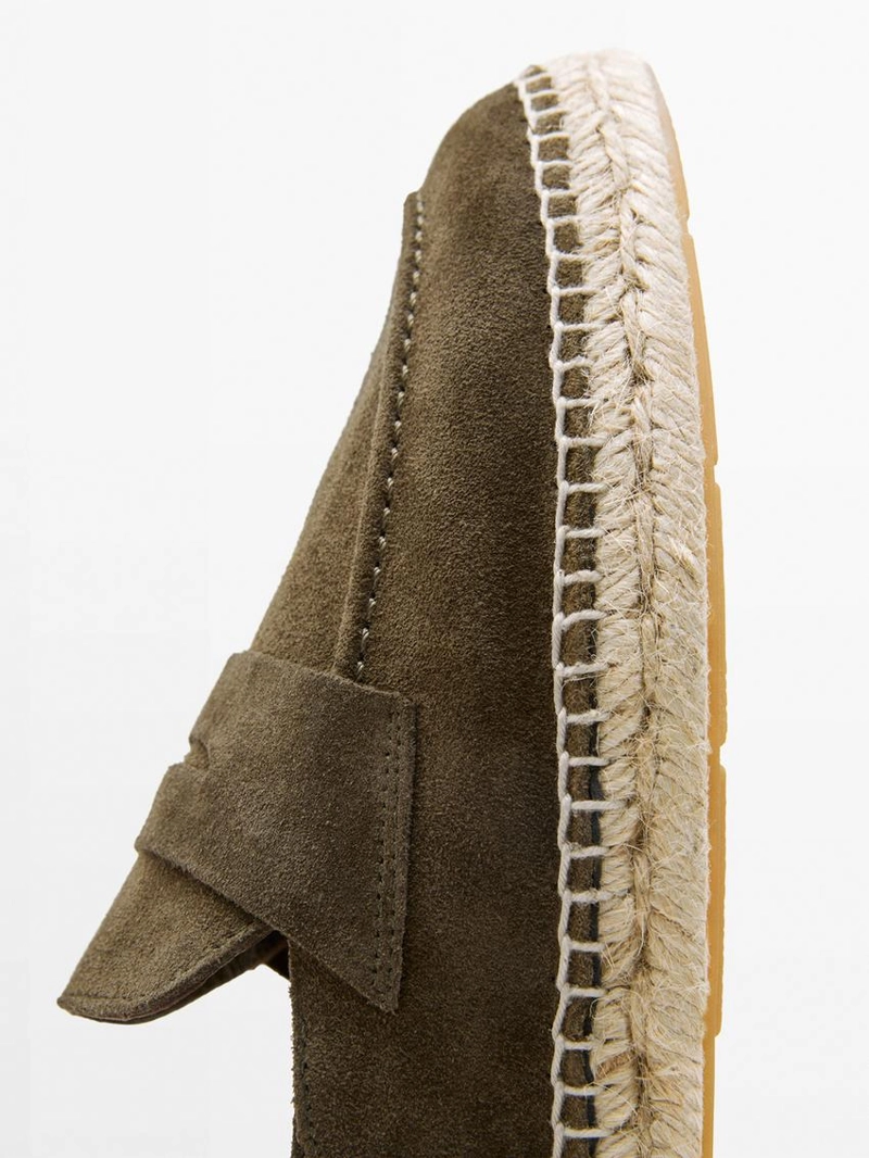 Эспадрильи-маски из расщёльной замши