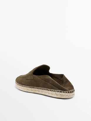 Эспадрильи-маски из расщёльной замши- Заказать в России