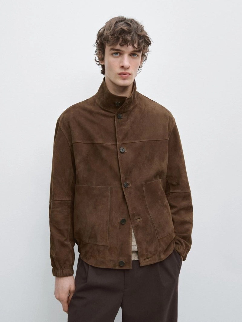 Замшевая кожаная куртка