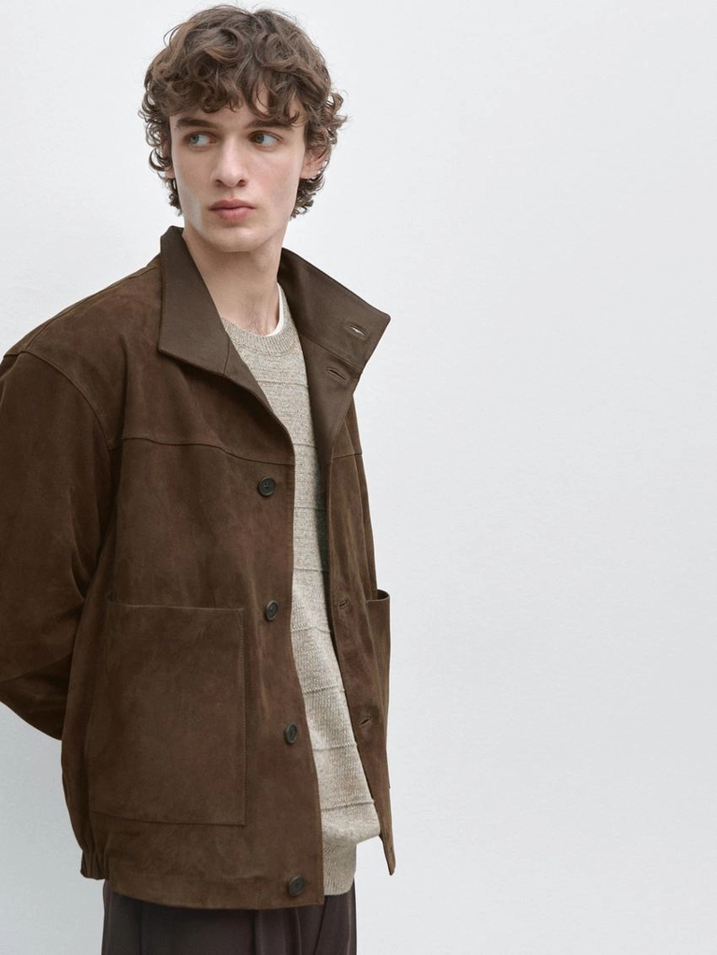 Замшевая кожаная куртка