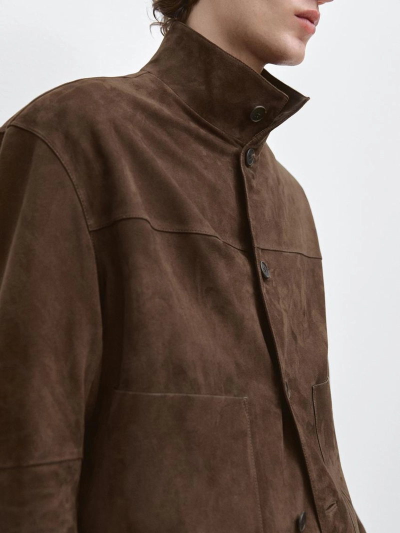 Замшевая кожаная куртка