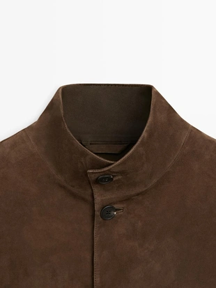 Замшевая кожаная куртка- Заказать в России