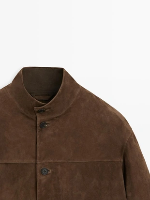 Замшевая кожаная куртка- Заказать в России