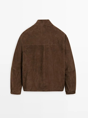 Замшевая кожаная куртка- Заказать в России