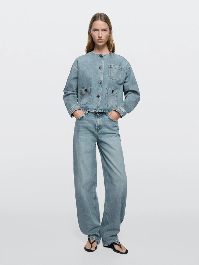 Джинсовая короткая куртка