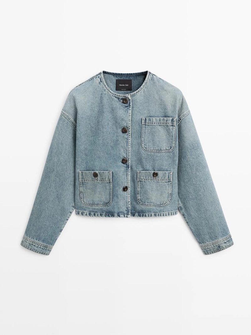 Джинсовая короткая куртка