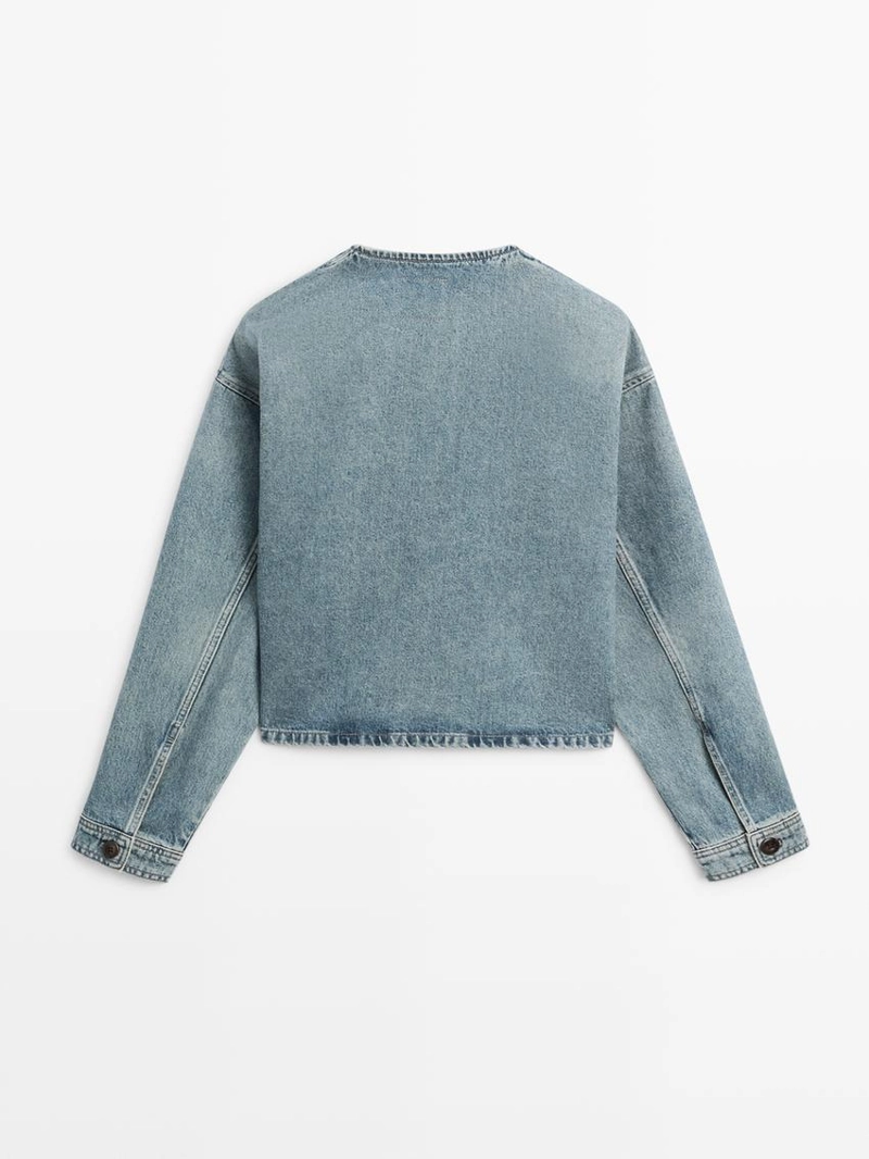 Джинсовая короткая куртка