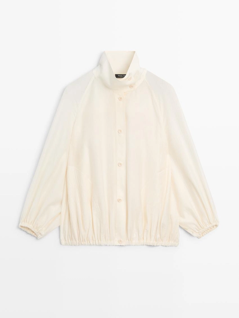 Прозрачный бомбер massimo dutti