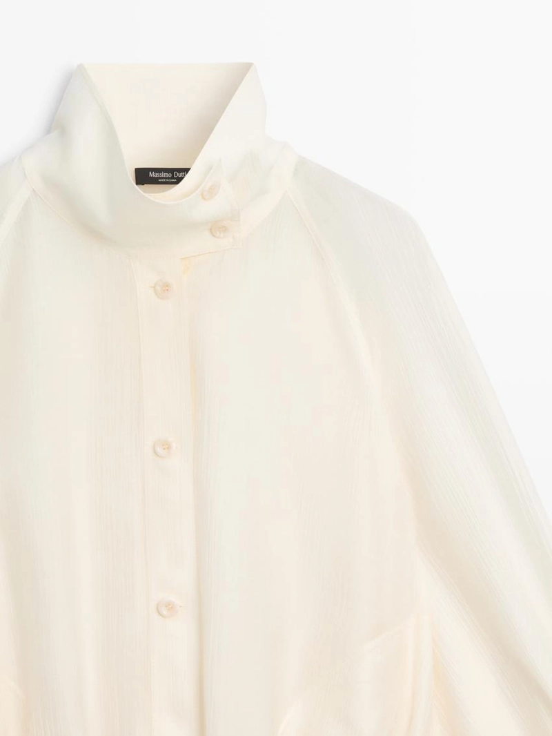 Прозрачный бомбер massimo dutti