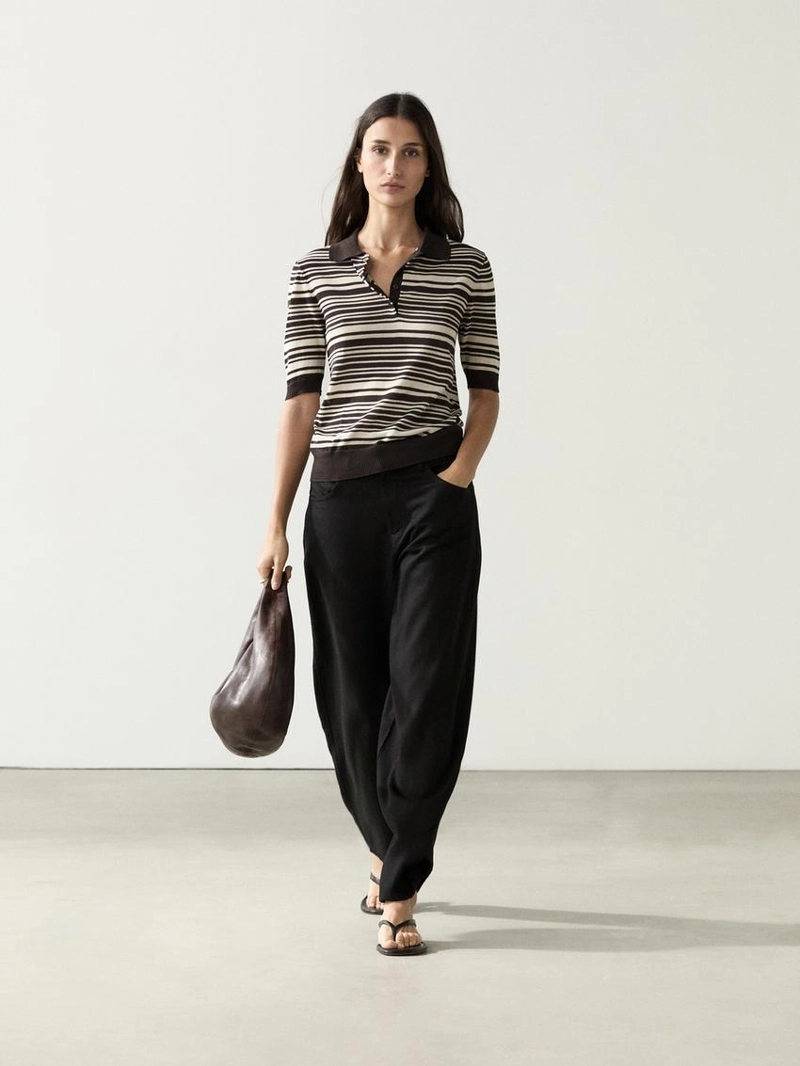 Поло из 100% хлопка в полоску