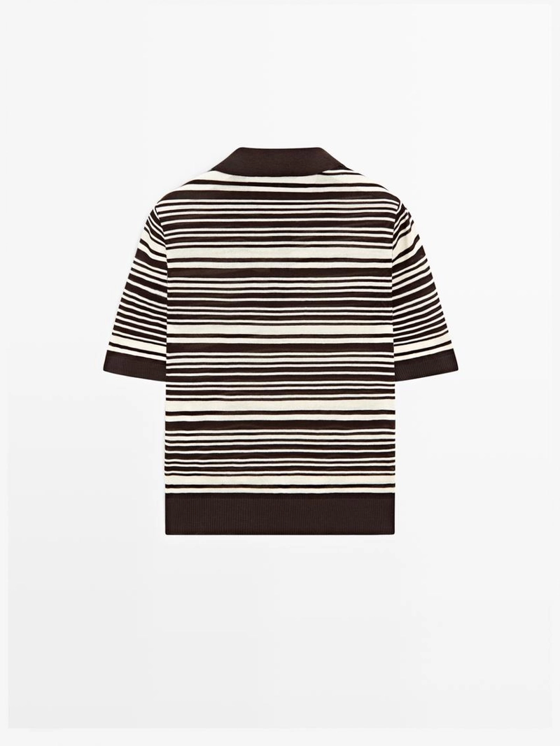 Поло из 100% хлопка в полоску