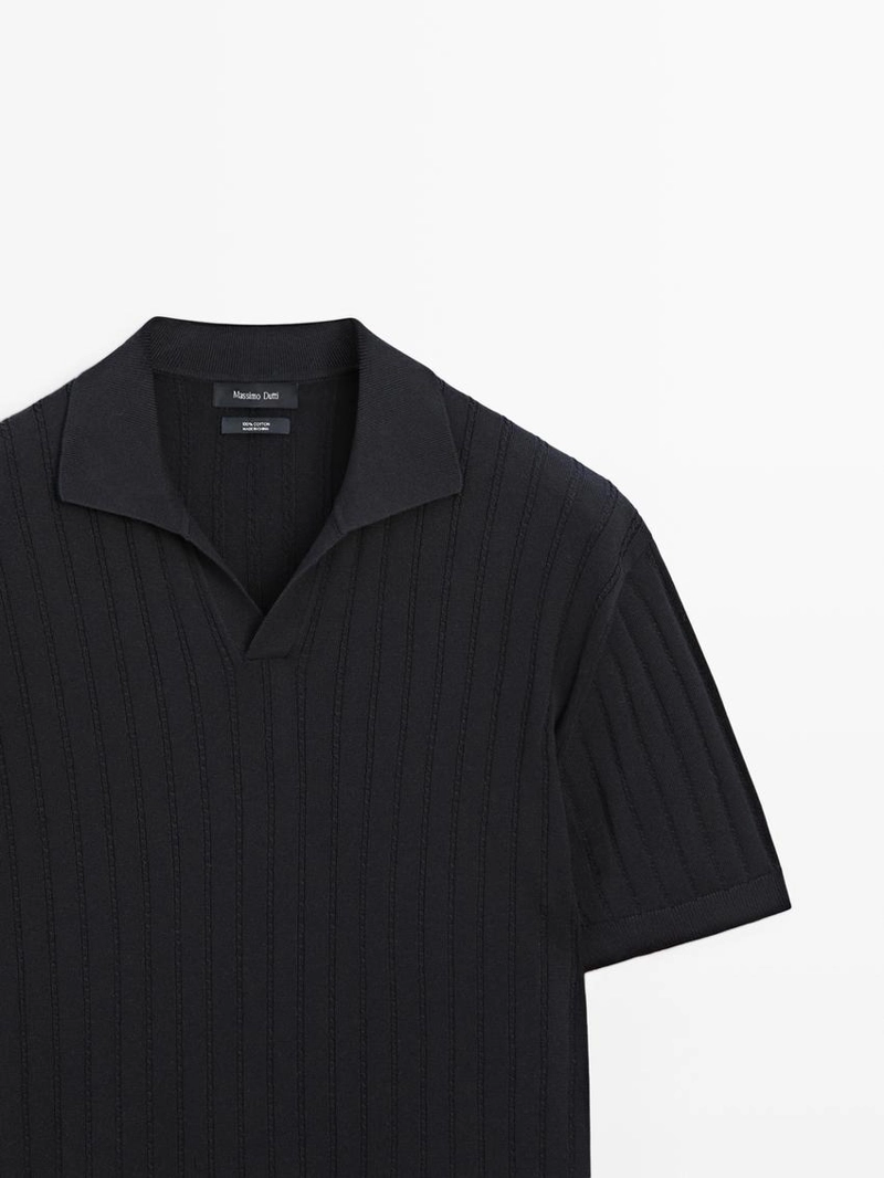 Свитер-поло крупной вязки