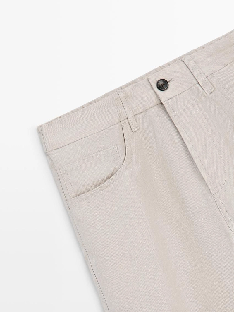 Льняные брюки полу-джоггеры