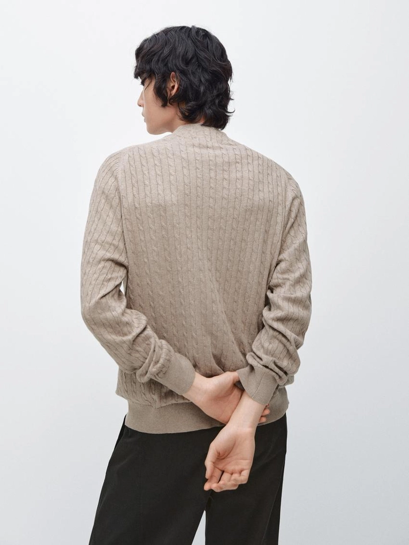 Кардиган из хлопкового микса с пуговицами