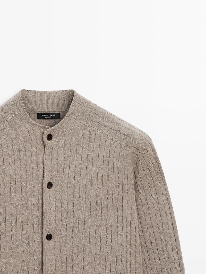 Кардиган из хлопкового микса с пуговицами