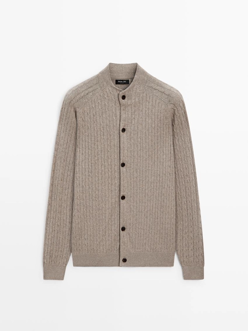 Кардиган из хлопкового микса с пуговицами