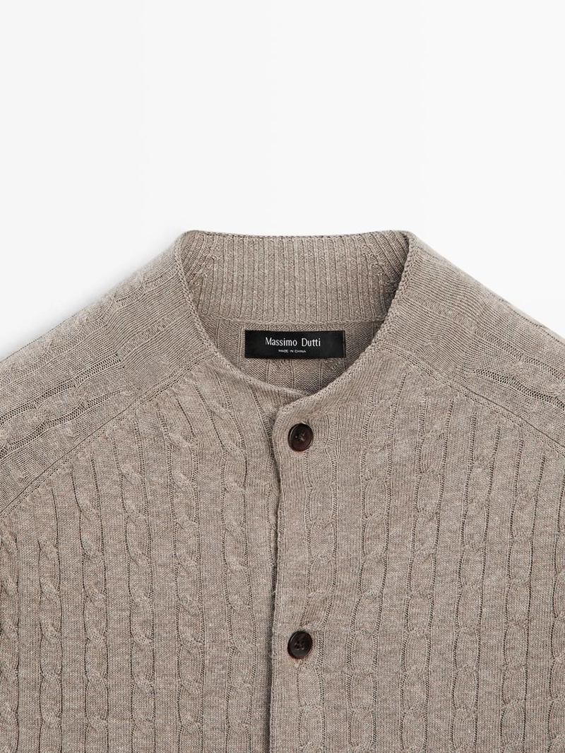 Кардиган из хлопкового микса с пуговицами