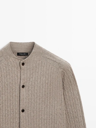 Кардиган из хлопкового микса с пуговицами- Заказать в России