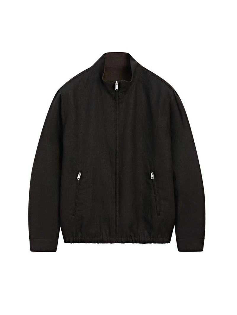 Поворотный льняной пиджак