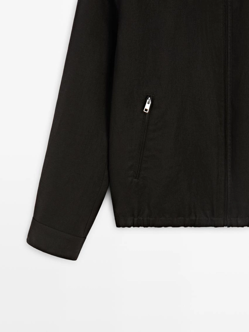 Поворотный льняной пиджак