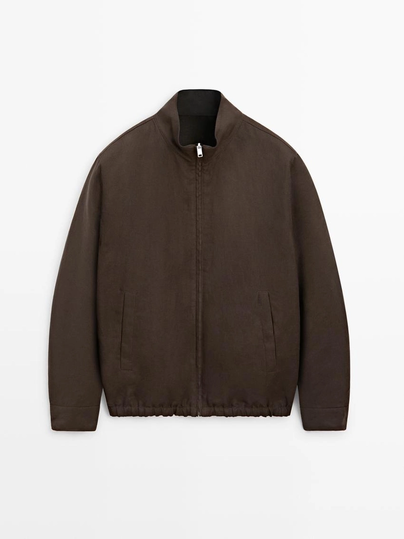 Поворотный льняной пиджак