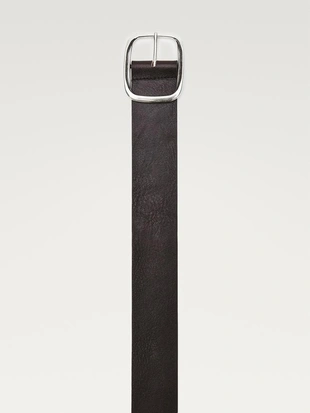 Кожанный ремень с прямоугольной пряжкой- Заказать в России