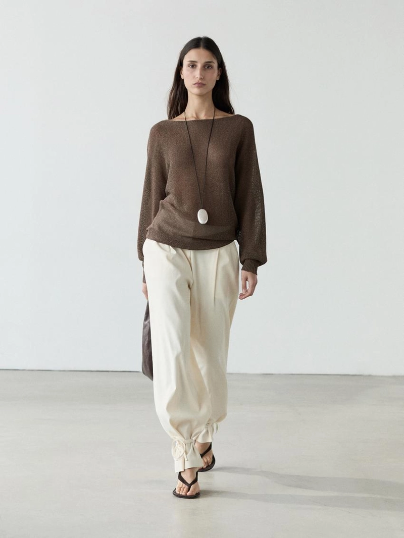 Джемпер из вязаного хлопкового микса